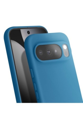 Custodia Soft Touch Google Pixel 10 Pro XL in silicone morbido - blu reale