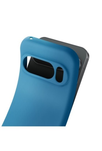 Custodia Soft Touch Google Pixel 10 Pro XL in silicone morbido - blu reale
