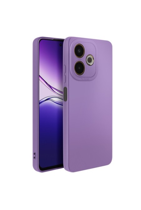 Custodia Oppo A5 Pro in silicone morbido con protezione fotocamera Viola