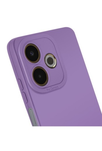 Custodia Oppo A5 Pro in silicone morbido con protezione fotocamera Viola