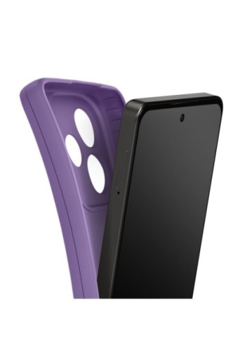 Custodia Oppo A5 Pro in silicone morbido con protezione fotocamera Viola