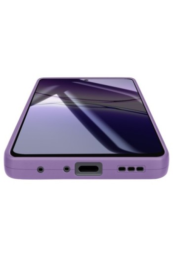 Custodia Oppo A5 Pro in silicone morbido con protezione fotocamera Viola