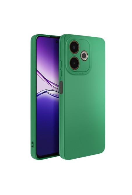 Custodia Oppo A5 Pro in silicone morbido con protezione fotocamera Verde