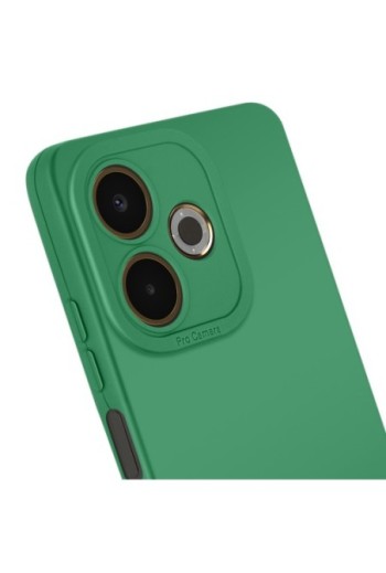 Custodia Oppo A5 Pro in silicone morbido con protezione fotocamera Verde