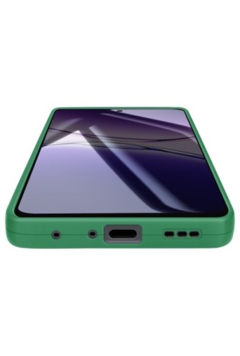 Custodia Oppo A5 Pro in silicone morbido con protezione fotocamera Verde