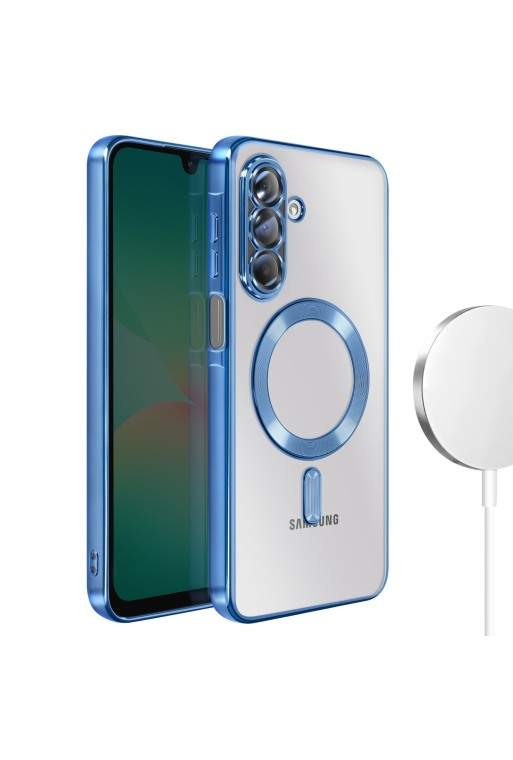 Cover Cromata MagSafe Blu per Samsung Galaxy A26