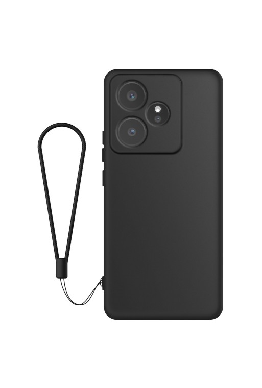 Cover Soft Touch in silicone nero per Realme GT 7 e Realme GT 7T