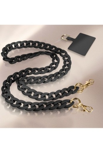 Gioiello per smartphone catena maglie larghe 120 cm Moxie Serie Ibiza - nero