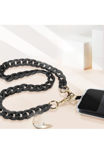 Gioiello per smartphone catena maglie larghe 120 cm Moxie Serie Ibiza - nero