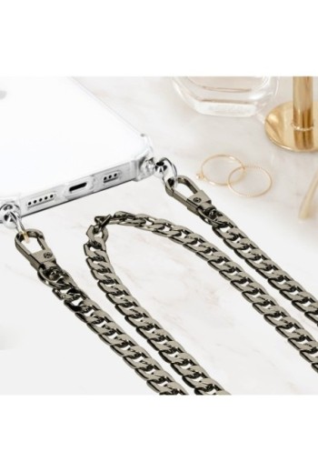 Gioiello Telefono 120 cm Catena Maglia Forzatina - Nera