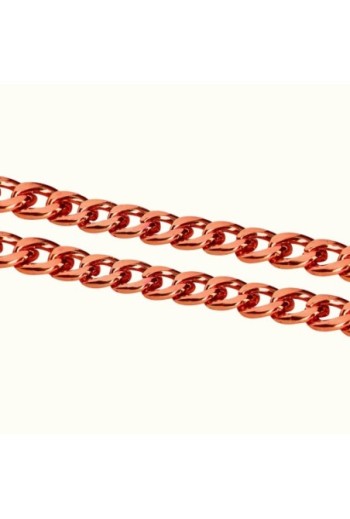 Gioiello Telefono 120 cm Catena Maglia Piatta Gourmette - Rose Gold