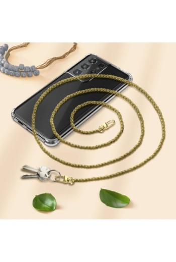 Gioiello Telefono 120 cm Catena Maglia Bizantina - Giallo Dorato