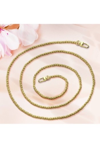 Gioiello Telefono 120 cm Catena Maglia Bizantina - Giallo Dorato