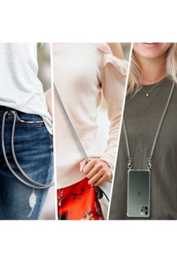 Gioiello da Smartphone 110 cm Catena Maglia a Serpente - Argentata