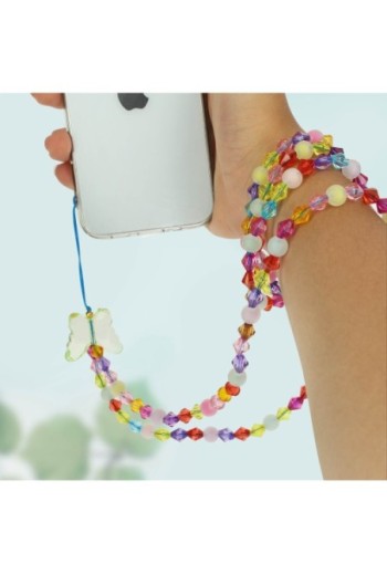 Gioiello Telefono 110 cm Perle Cristallo e Farfalla Collezione Perla