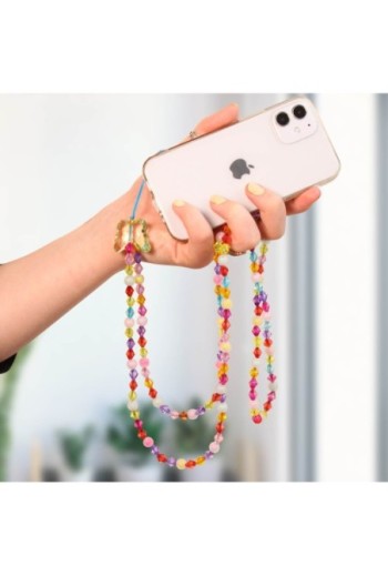 Gioiello Telefono 110 cm Perle Cristallo e Farfalla Collezione Perla