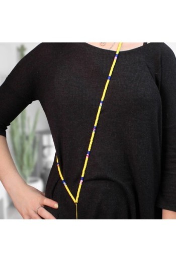 Gioiello da Telefono 110 cm Rondelle Heishi Collezione Heishi - Giallo