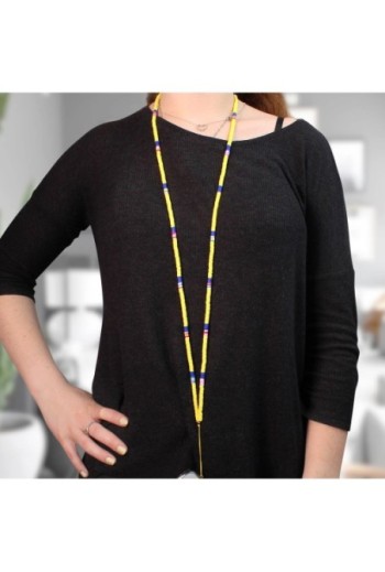 Gioiello da Telefono 110 cm Rondelle Heishi Collezione Heishi - Giallo