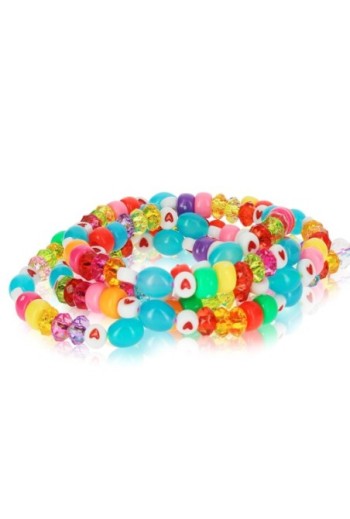 Gioiello da Telefono 110 cm Perle di Varie Forme e Cuori Collezione Lovely - Multicolor