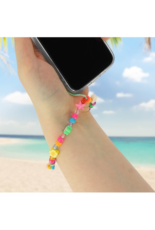 Gioiello da Telefono 25cm con Perle Fiori e Stelle Collezione Summer