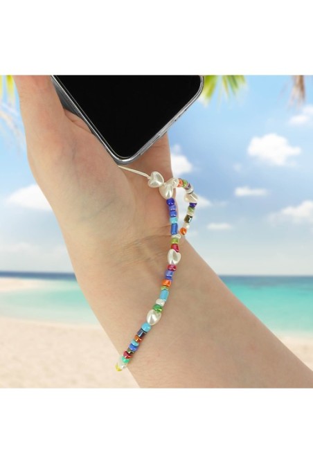 Gioiello da Telefono 25cm con Perle e Cuori Collezione Summer