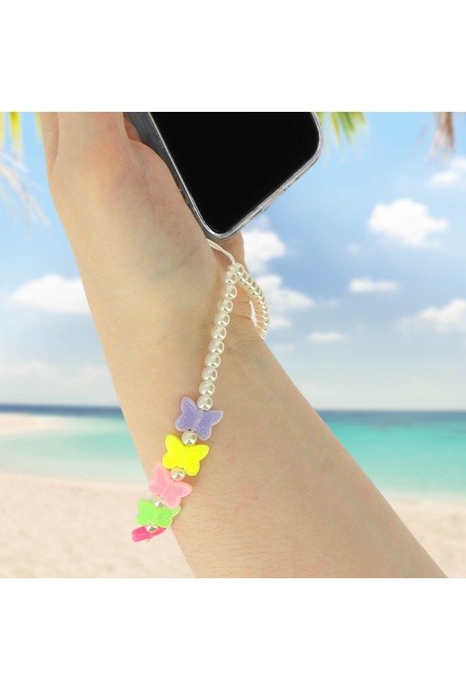 Gioiello da Telefono 25cm con Perle e Farfalle Collezione Summer
