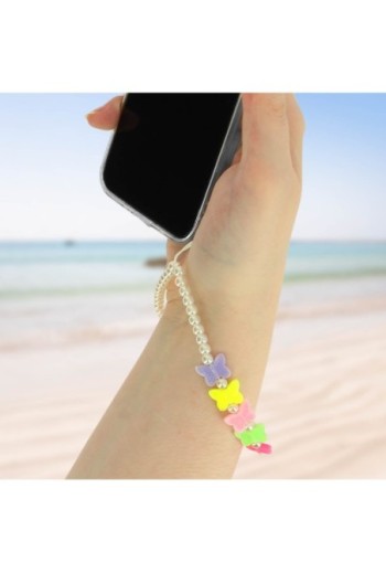 Gioiello da Telefono 25cm con Perle e Farfalle Collezione Summer