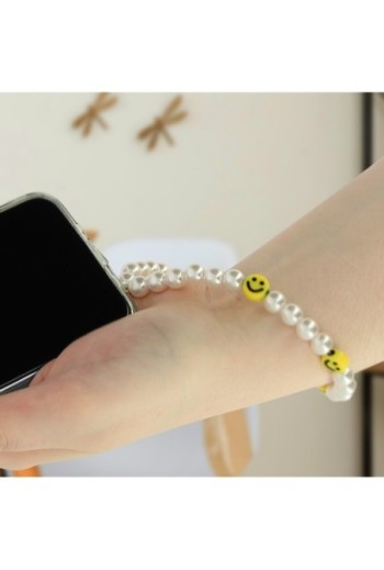 Gioiello da Telefono 25cm con Perle e Smiley Collezione Smile