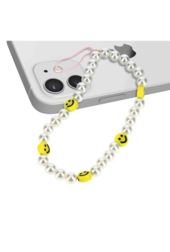 Gioiello da Telefono 25cm con Perle e Smiley Collezione Smile