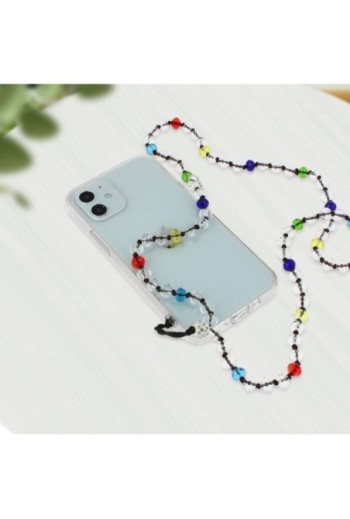 Gioiello da Telefono con Perle Cristallo 80 cm Collezione Krista - Multicolor