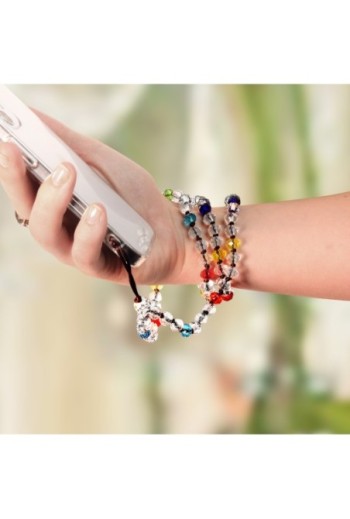 Gioiello da Telefono con Perle Cristallo 80 cm Collezione Krista - Multicolor