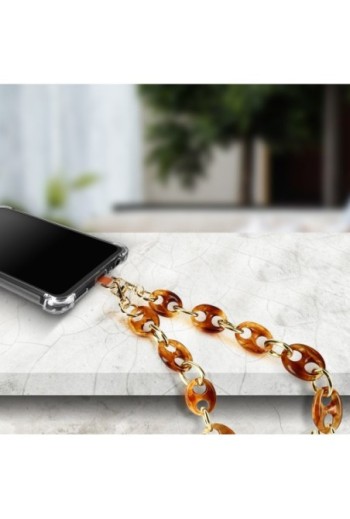 Gioiello da telefono 58 cm catena a maglie larghe Moxie serie Firenze - miele