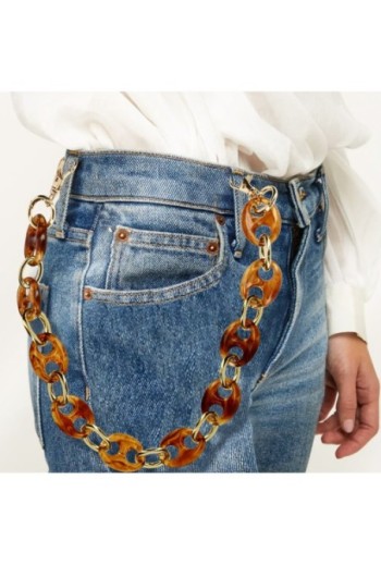 Gioiello da telefono 58 cm catena a maglie larghe Moxie serie Firenze - miele