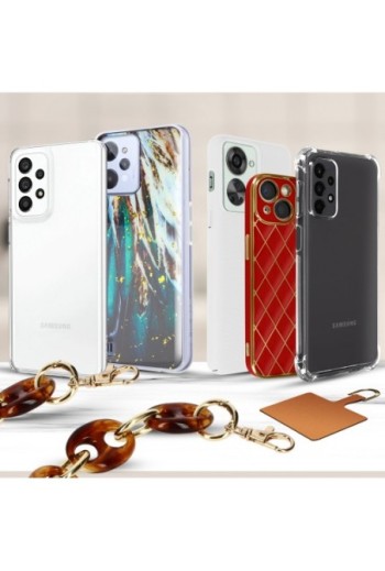 Gioiello da telefono 58 cm catena a maglie larghe Moxie serie Firenze - miele