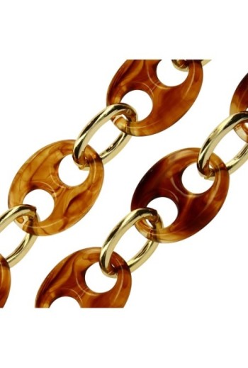 Gioiello da telefono 58 cm catena a maglie larghe Moxie serie Firenze - miele