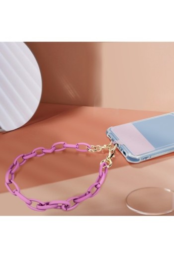 Gioiello per smartphone catena maglie larghe 58 cm Moxie Serie Milano - malva