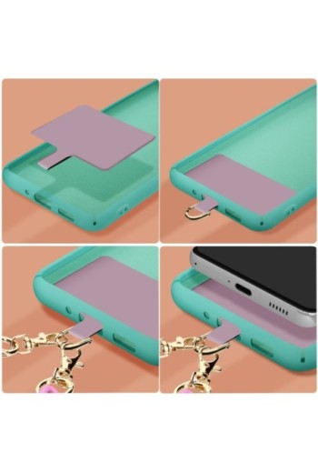 Gioiello per smartphone catena maglie larghe 58 cm Moxie Serie Milano - malva