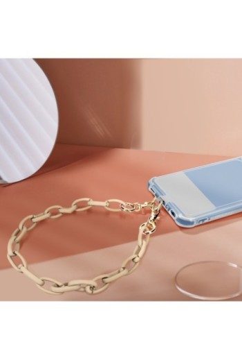 Gioiello per smartphone catena maglie larghe 58 cm Moxie Serie Milano - Beige