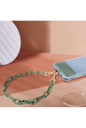 Gioiello per smartphone catena maglie larghe 58 cm Moxie Serie Milano - verde