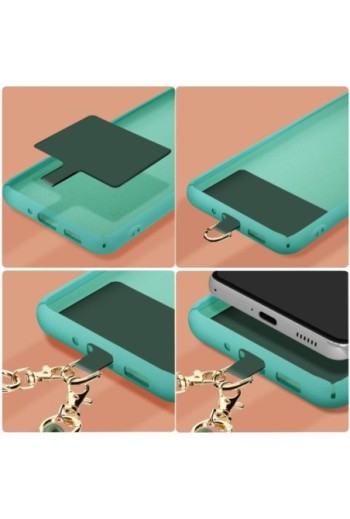 Gioiello per smartphone catena maglie larghe 58 cm Moxie Serie Milano - verde