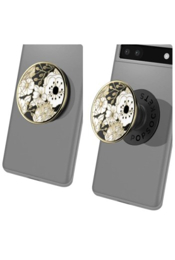 PopSockets PopGrip Enamel Wild Flowers nero - impugnatura e supporto
