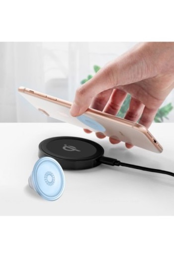 PopGrip per Smartphone by PopSockets Design Celeste Traslucido Supporto Video
