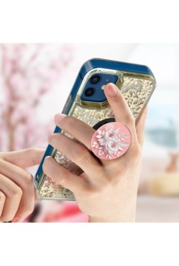 PopGrip per Smartphone by PopSockets Design Rosa Bianca Supporto Video