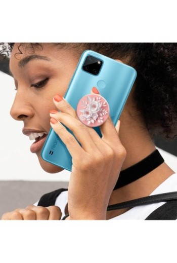 PopGrip per Smartphone by PopSockets Design Rosa Bianca Supporto Video