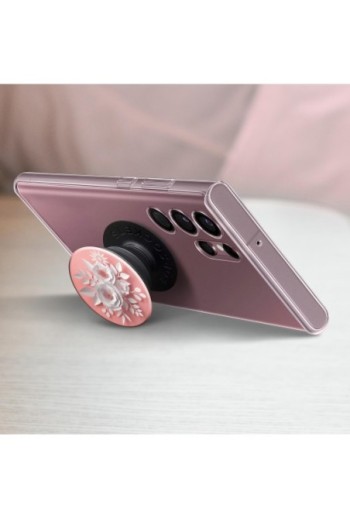 PopGrip per Smartphone by PopSockets Design Rosa Bianca Supporto Video