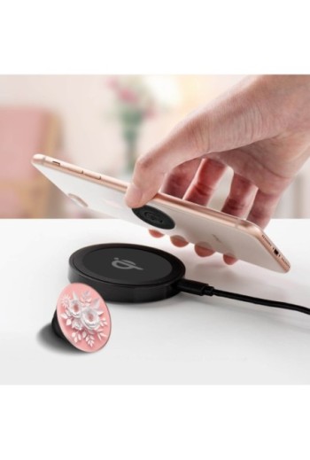 PopGrip per Smartphone by PopSockets Design Rosa Bianca Supporto Video