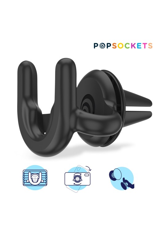 Supporto per Griglia di Ventilazione per Smartphone PopSockets modello PopMount per PopGrip - Nero