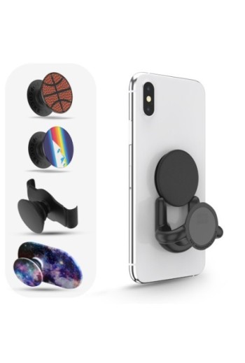 Supporto PopSockets Multi-superficie Modello PopMount per PopGrips - Nero