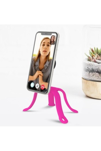 Supporto Flessibile per Smartphone PopMount 2 Popsockets: Treppiedi Scrivania Auto - Rosa