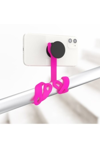 Supporto Flessibile per Smartphone PopMount 2 Popsockets: Treppiedi Scrivania Auto - Rosa